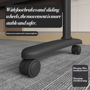 Модульный офисный стол и стулья из МДФ для обучения, соединяемые и вставляемые друг в друга, на четыре человека, дизайнерская мебель - Product Image 4