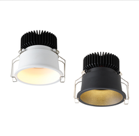 Spot encastré LED à faisceau de 15 degrés, 12W 20W, à bordure étroite, anti-éblouissement profond, sans cadre interne, pour éclairage mural