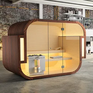 Sala de sauna seca para 4-6 personas al aire libre tradicional personalizada de alto grado