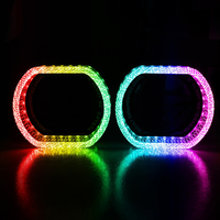 Cache-projecteurs RA5D de 2,5 pouces pour BMW, avec anneau LED RGB Angel Eye, mode de bienvenue et clignotants séquentiels, accessoires de phares