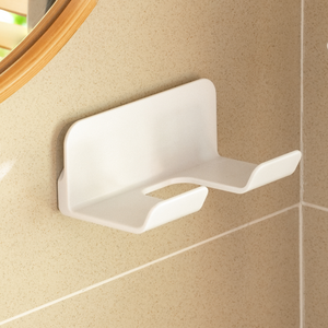 Penyangga Pengering Rambut Tanpa Bor, Organizer HIPS untuk Dinding Kamar Mandi, Penyimpanan Pengering Rambut dengan Slot Pengatur Kabel - Product Image 3