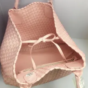 Borsa tote in tessuto larga in pelle sintetica con frizione a doppia funzione borsa a tracolla intrecciata di buona qualità