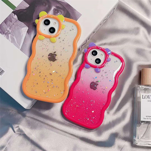 Nouveau Macaron Couleur Ondulé Bordure Mobile Téléphone Cas Transparent Estuches Para Celular Téléphone Cas Pour iPhone 15 14 13 12 11 Pro Max - Product Image 4
