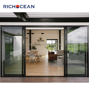 Portes coulissantes en aluminium RICHOCEAN Villa résistantes aux ouragans, double vitrage trempé, <span class=keywords><strong>porte</strong></span> patio coulissante extérieure - Product Image 5