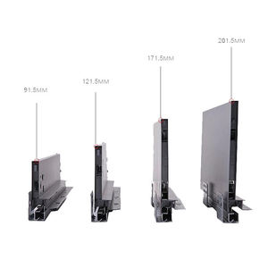 Modern Iron Zinc Plated Full Extension Telescopic Undermount Soft Close Drawer Slides for <b>Kitchen</b> & Home Use - Product Image 3