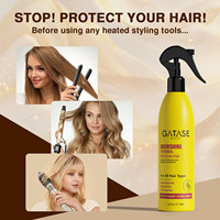 Spray Protettivo Termico Nutriente e Riparatore Gatase Private Label con Cheratina e Olio di Jojoba, Trattamento Anti-Crespo per la Cura e lo Styling dei Capelli