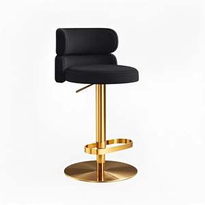 <b>Leather</b> Contemporary Design Commercial Bar <b>Stools</b> with Metal Frame-Durable & Eco-Friendly for Home Bar and <b>Kitchen</b> Use - Product Image 6