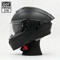 Helm Ebike Full Face ABS Matte Hitam Kustom OEM, Visor Ganda, Lepas Cepat, Bersertifikasi DOT untuk Skuter Listrik, Sepeda Motor, Dewasa