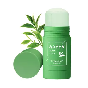 New Design Green Tea Stick Black Heads Remover Yellow Face Mugwort Skin Smoothing Vegan Rose Low Moq Facial Clay Mask