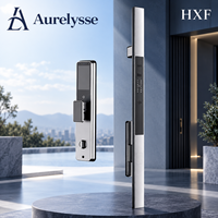 Serrure de porte intelligente Aurelysse HXF avec reconnaissance faciale 3D, lecture de la veine palmaire, empreinte digitale et caméra, entrée sans clé en alliage d'aluminium pour villas