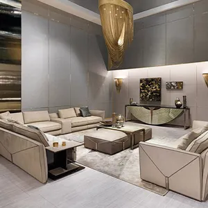 New Style Wohnzimmer möbel Sofas Section als Leder Material Sofa Set