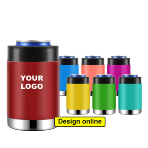 Logo personnalisé 4-en-1 16oz gobelet à café isolé à double paroi en acier inoxydable et refroidisseur de canette de bière pour les occasions de fête - Product Image 1