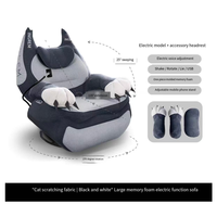 Fauteuil inclinable intelligent avec accoudoirs à griffes de chat, réglages ajustables, commande vocale, siège de cinéma maison et de jeu, chaise de loisirs électrique à bascule