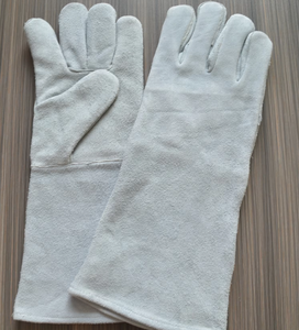 قفازات العمل الصناعية من جلد البقر الأسود 14 بوصة مقاومة للحرارة CE ISO9001 - Product Image 6