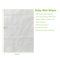 Lingettes humides pour bébé, non tissées, bio, en gros, 80 pièces, logo personnalisé OEM, non parfumées, douces, écologiques, lingettes nettoyantes pour les mains et le visage
