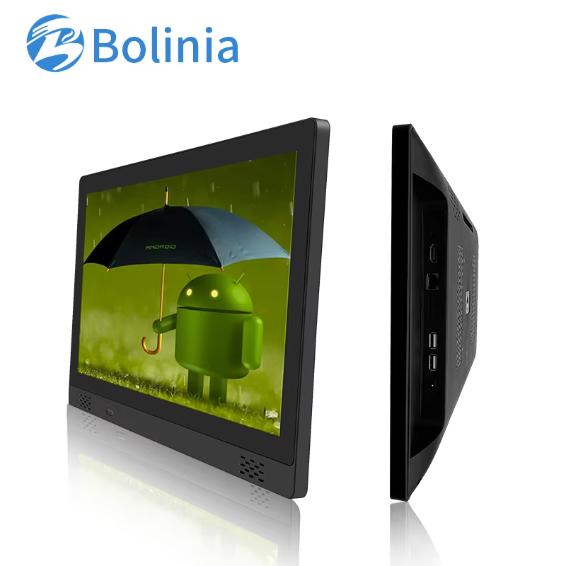 17.3" Industrial Pure Flat PCAP Touch Panel All-in-One Android Desktop Computer Business RK3399 AMD Quad Core for Interface