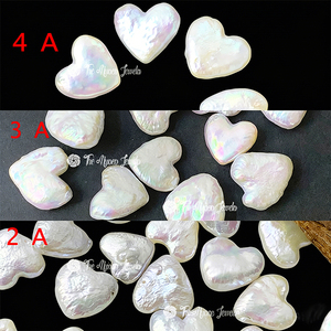 Hạt ngọc trai nước ngọt tự nhiên hình trái tim không lỗ, kích thước 9-11mm, bán buôn Muses Jewels, dùng làm đồ trang sức - Product Image 4