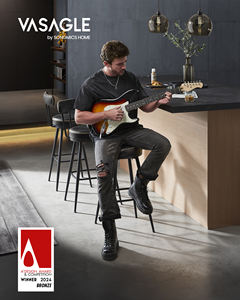 <span class=keywords><strong>VASAGLE</strong></span> Chaises de bar de cuisine modernes rembourrées à cadre en métal Tabourets de bar pivotants à 360 ° Lot de 2 tabourets avec dossier pour table de bar - Product Image 1