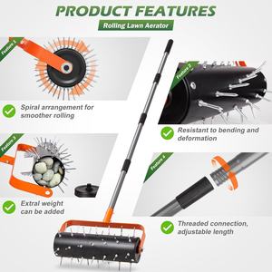 Cultivador de Suelo Manual de Acero Inoxidable Tipo Clavo Desmontable para Césped, Rojo KHC, 1 Año de Garantía - ¡Venta Caliente! - Product Image 6