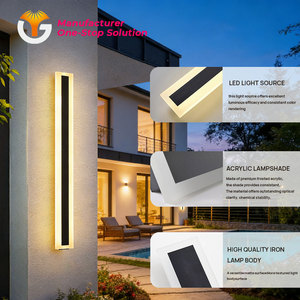 Modern Long Strip LED 0utdoor Wall Lamp IP65 Waterproof 3000K Exterior Linear Garden <strong>Sconce</strong> Wall <strong>Light</strong> for Yard Villa Decoration - Product Image 5