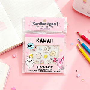 Livre d'autocollants en vinyle imprimés sur mesure pour enfants, feuilles décoratives pour planificateur, album de <span class=keywords><strong>scrapbooking</strong></span> coloré avec impression en héliogravure et vernis mat - Product Image 4