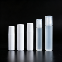 Vente en gros de flacons de parfum vides en plastique PP de 10 ml et 20 ml, emballage cosmétique avec bille roulante en plastique et métal