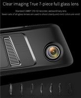 Caméra de tableau de bord cachée avec écran tactile IPS de 7 pouces, double objectif 1080P, DVR de voiture 4G avec rétroviseur et enregistreur vidéo