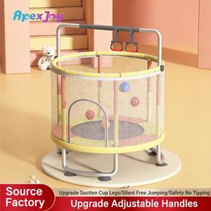 Trampoline pour enfants de 1,2 m avec filet de sécurité, robuste, capacité de 800 lb, jouet d'exercice pour garçons et filles - Product Image 2