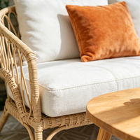Ensembles modulaires modernes OEM ODM en rotin PE pour patio, résistants aux intempéries avec coussins, pour hôtels, villas, balcons, jardins, parcs, mobilier d'extérieur