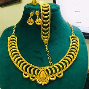 Classique Plaqué Or Vintage Mode Ensemble Comores Mayotte Style USA France Dia Cuivre Collier Boucles D'oreilles Bracelets Cadeau - Product Image 4