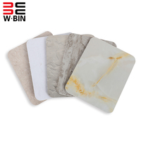 Protection contre l'incendie écologique Texture de marbre PET MDF/acrylique Panneau mural décoratif pour dalle de roche comprimée pour murs extérieurs d'appartement