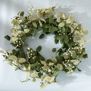 Corona de Eucalipto Artificial CallaFloral, Blanca y Verde, de PVC, para Decoración de Bodas, Varios Tamaños, Decoración del Hogar - Product Image 3