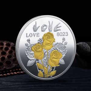 <span class=keywords><strong>1</strong></span> oz गुलाब मैं तुमसे प्यार करता हूँ सोने और चांदी भाग्यशाली सिक्का - Product Image 5