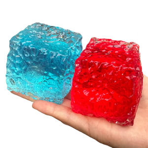 Juguete Antiestrés Cuadrado Brillante de Maltosa con Textura de Hielo, Juguete Blandito de Compresión de Rebote Lento para Regalos de Festival para Amigos - Product Image 6