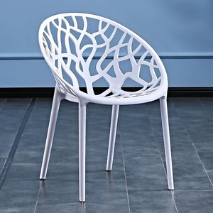 Blanco restaurante café <span class=keywords><strong>Bistro</strong></span> comedor silla de plástico modernas mesas y sillas de plástico sillas de comedor al aire libre - Product Image 1