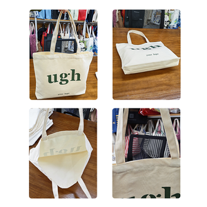 กระเป๋าผ้าแคนวาสพิมพ์ลายตามสั่ง ขายส่ง ขนาดเล็ก ขนาดใหญ่ สำหรับผู้หญิง ใส่ของช้อปปิ้ง พร้อมโลโก้ กระเป๋าโท้ทส่วนตัว - Product Image 3