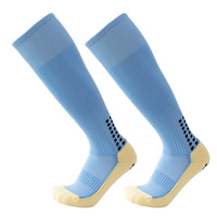 Chaussettes de football épaisses antidérapantes pour adultes, noires, pour le baseball, chaussettes de sport personnalisées en coton tricoté, hauteur genou, pour le printemps