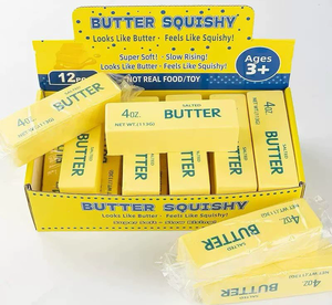 Block Cheese Squishy <b>Toy</b> Slow Rebound Butter Stick Fidget for <b>Desk</b> Stress Relief and Sensory Venting Creative Gadget - Product Image 4
