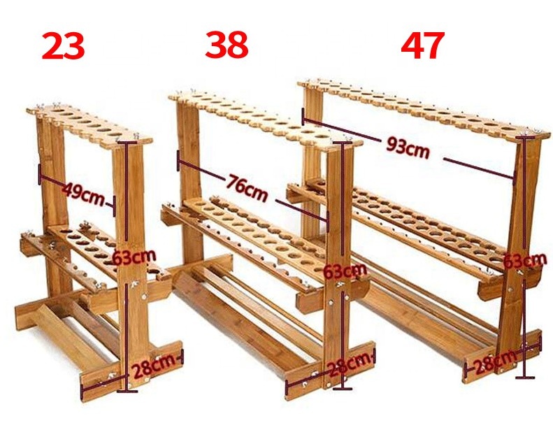 LETOYO Vara De Pesca Rack De Exibição De Armazenamento De Madeira Suporte Portátil Vara De Pesca Display Rack De Armazenamento De Vara De Pesca Ajustável