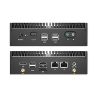 Gran oferta DDR4 M.2 I5 I7 procesador 12V 5A bolsillo sin ventilador Mini PC Dual RJ45 LAN Industrial Barebone Micro ordenador