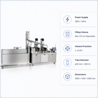 Machine de remplissage automatique horizontale pour graisse, silicone, mastic et colle anaérobie