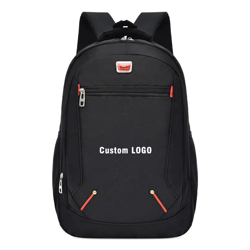 Nylon Backpack School Bags Daily Travel Business Custom Logo Black Anti-stealing Travel Rucksack For Capacity Laptop Backpack