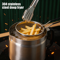 Pot à huile grande capacité avec filtre, ensemble de passoires à huile, économiseur de graisse de bacon, friteuse en acier inoxydable pour cuisine et camping