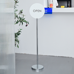 Support en métal, plaque de sol, panneaux publicitaires personnalisés pour le guidage et les rappels des magasins, style INS, enseigne en métal blanc - Product Image 1