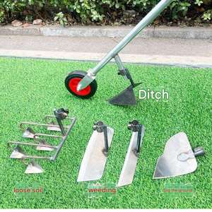 ชุดจอบเหล็กสำหรับการเกษตรแบบ5ล้อ1-in-1ทำจากสเตนเลสสตีลเครื่องมือกำจัดวัชพืชในสวนด้วยมือ - Product Image 2