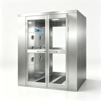Nouvelle Douche d'Air en Acier Inoxydable 304 avec Filtre HEPA, Nettoyage Automatique des Semelles de Chaussures, Capacité 2-3 Personnes, pour Salles Blanches, Alimentation et Pharmacie
