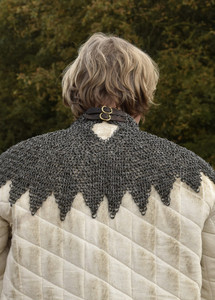 Armure de chevalier de haute qualité en maille de chaîne, anneaux ronds rivetés, finition naturelle, sangles en cuir, boucles, fabrication artisanale - Product Image 2