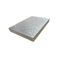 Panneau de conduit d'air PIR pré-isolé 20-40 mm, Conduit d'air BS476 Classe 0, Panneau de conduit AC, Isolation thermique de plafond pour systèmes CVC