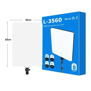 L-3560 Lumière de remplissage LED plane de 24 pouces, lumière de photographie de studio, adaptée à l'enregistrement vidéo en extérieur sur YouTube, à la prise de vue et au <span class=keywords><strong>streaming</strong></span> - Product Image 1