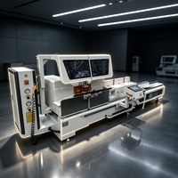 Machine de découpe d'aluminium CNC à double tête fixe à 45 degrés pour la fabrication minimaliste de profilés de porte